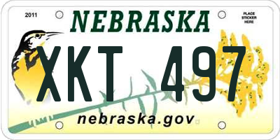 NE license plate XKT497
