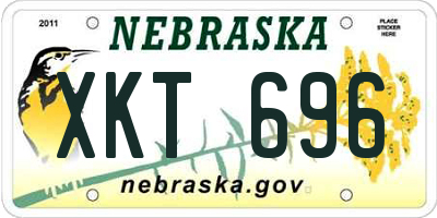 NE license plate XKT696