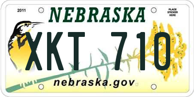 NE license plate XKT710