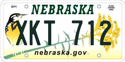 NE license plate XKT712