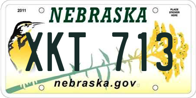 NE license plate XKT713