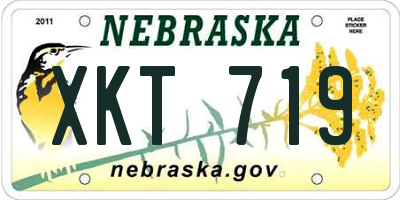 NE license plate XKT719