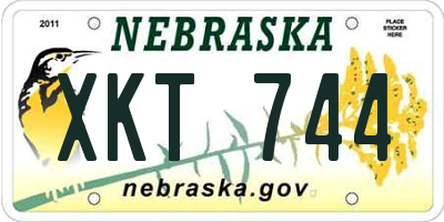NE license plate XKT744