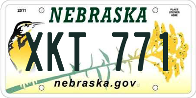 NE license plate XKT771