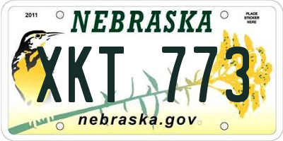 NE license plate XKT773