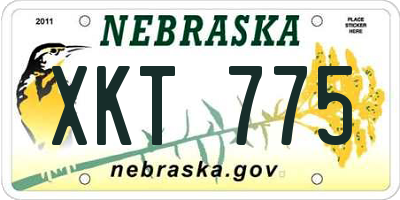 NE license plate XKT775
