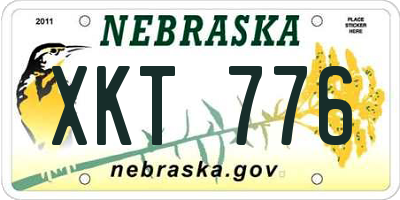 NE license plate XKT776