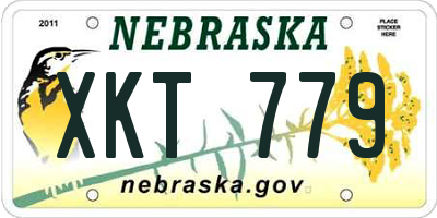 NE license plate XKT779