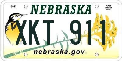 NE license plate XKT911