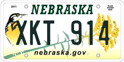 NE license plate XKT914