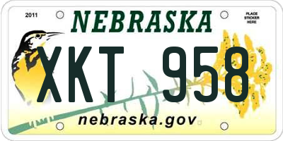 NE license plate XKT958