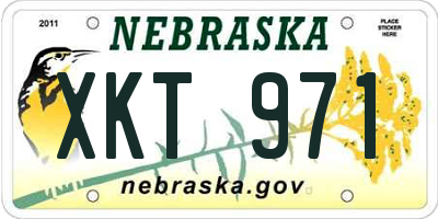 NE license plate XKT971