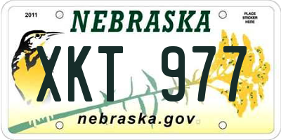 NE license plate XKT977