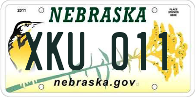 NE license plate XKU011