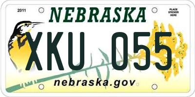 NE license plate XKU055