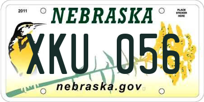 NE license plate XKU056