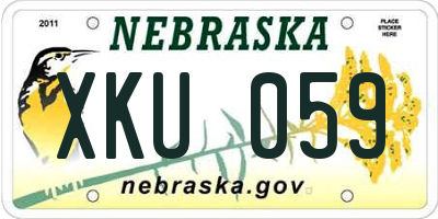 NE license plate XKU059