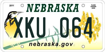 NE license plate XKU064