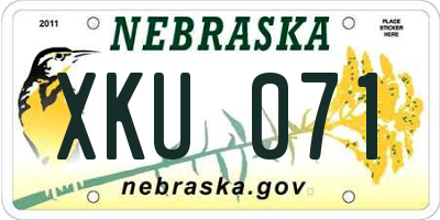NE license plate XKU071