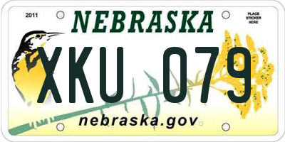 NE license plate XKU079
