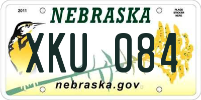 NE license plate XKU084
