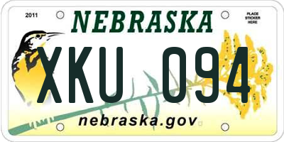 NE license plate XKU094