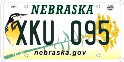 NE license plate XKU095