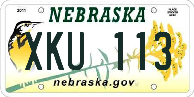NE license plate XKU113