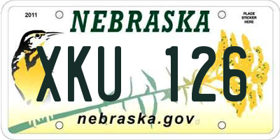 NE license plate XKU126