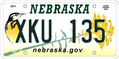 NE license plate XKU135