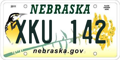 NE license plate XKU142