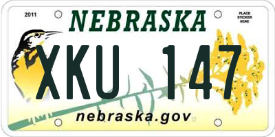 NE license plate XKU147