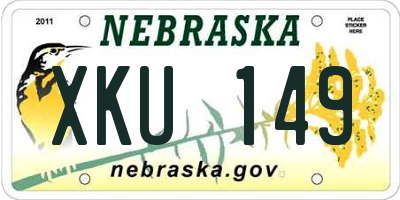NE license plate XKU149