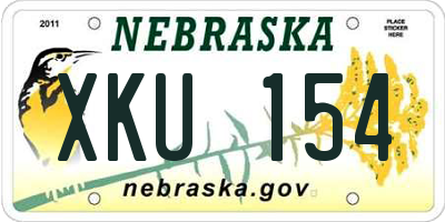 NE license plate XKU154