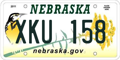 NE license plate XKU158