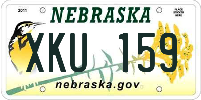 NE license plate XKU159