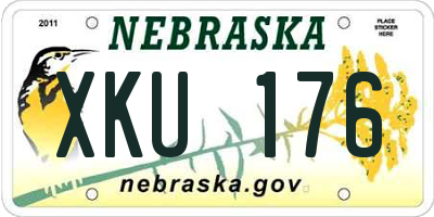 NE license plate XKU176
