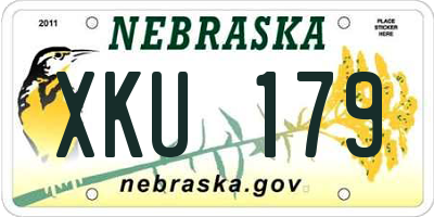 NE license plate XKU179