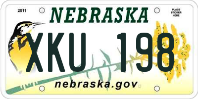 NE license plate XKU198