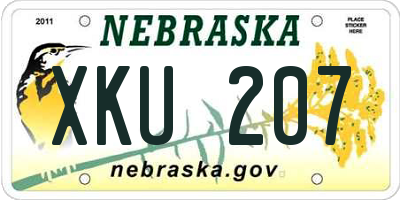NE license plate XKU207
