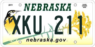 NE license plate XKU211