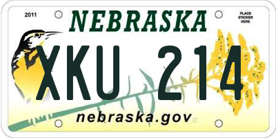 NE license plate XKU214