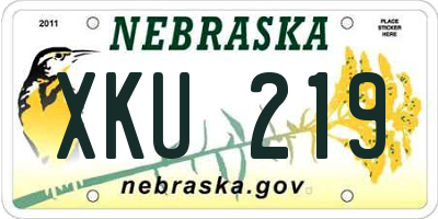 NE license plate XKU219