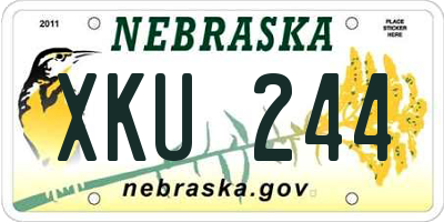 NE license plate XKU244