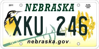 NE license plate XKU246