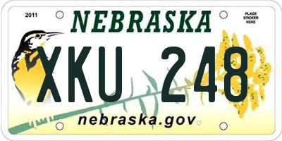 NE license plate XKU248