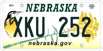 NE license plate XKU252