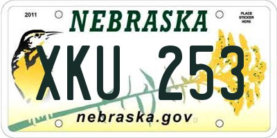 NE license plate XKU253