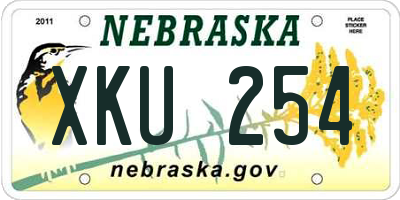 NE license plate XKU254