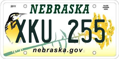 NE license plate XKU255